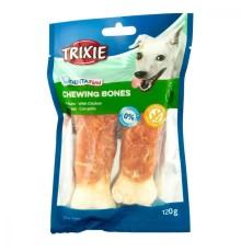 Лакомство для собак Trixie Кость для чистки зубов Denta Fun с курицей, 11 см, 2 шт., 120 г (31343)