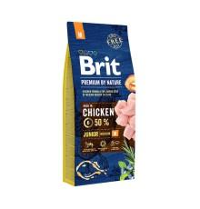 Brit Premium Junior Medium M для щенков с курицей 15 кг фото