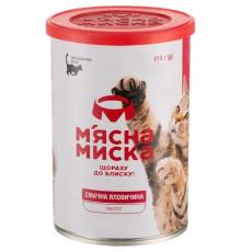 Влажный корм для кошек Мясная Миска паштет мясной с говядиной 415 г фото