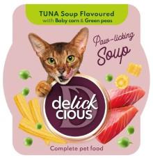 Delickcious (Делишес) Soup Tuna для кошек суп c тунцом 80 г